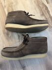 10 Men's Shoes Clarks Originals WALLABEE Lace Up Leather Moccasins Brown BEESWAX