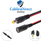 12V DC Power 2.1mm Pigtail Male Female Copper Cable CCTV Camera Connector Lot