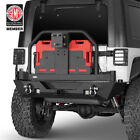 Rock Crawler Rear Bumper w/ Oil Drums & Tire Carrier for 07-18 Jeep Wrangler JK (For: Jeep)