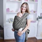 Malishastik woven organic cotton wrap baby carrier Gray Geometry