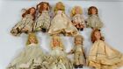 Large Lot of 9 Old Vintage Story Book Dolls Dirty & Dusty Porcelain Painted Eyes