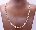 4.4mm Paperclip Long Link Chain Necklace 10K Real Yellow Gold All Sizes