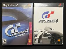 Gran Turismo 3 & 4 Sony Playstation 2 PS2 Complete Cib Lot of 2