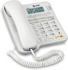 AT&T CL2909 Corded Phone with Speakerphone and Caller ID/Call Waiting White
