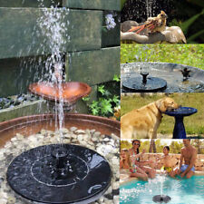 Bird Bath Fountain Solar Powered Water Pump Floating Outdoor Pond Garden Pool US
