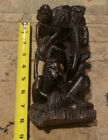 African Makonde Tree of Life Hand Carved Ebony Wood Statue 8 inches