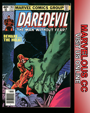 1980 Marvel Daredevil #163 vs Hulk | Frank Miller Cover | Newsstand | Bronze Age