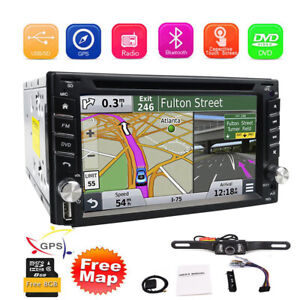 Car Stereo GPS Navigation Bluetooth Radio Double 2 Din 6.2