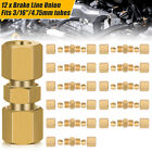 12PCS Brass Brake Line Unions Compression Fitting Adapter For OD Tubing 3/16inch