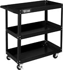 3 Tier Rolling Tool Cart, 330 LBS Capacity Industrial Service Cart with Wheels