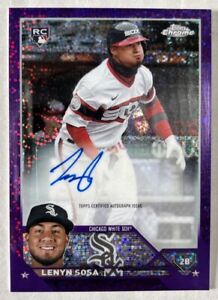 Lenyn Sosa 2023 Topps Chrome Purple Speckle Refractor Auto RC 178/299 AC-LSO