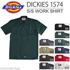 Dickies Men's Size S-2XL 3XL 4XL 5XL Short Sleeve Work Shirt Shop Mechanics 1574
