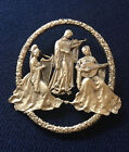 MFA Museum of Fine Arts Large Oval Medieval Maidens Playing Instruments Brooch