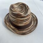 Vintage Dobbs brown swirl fedora hat 7 1/4