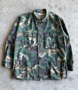 Vintage 70s/80s ERDL Early BDU US Military Fatigue Jacket size XL