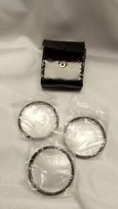 Vintage Rokinon CU+1, 2, 4  58mm With Carrying Case Used Lot Of 3 Camera Lens