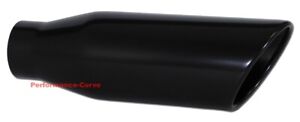 Black Powder Coated Stainless Exhaust Tip 2.5