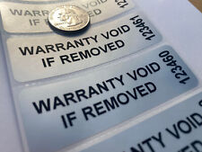 100 WARRANTY VOID IF REMOVED-SERIAL # SECURITY LABELS STICKERS SEALS-3 X 1 INCH