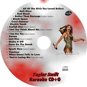 CUSTOM KARAOKE TAYLOR SWIFT 19 GREAT SONG cdg CD+G HARD-TO-FIND 2005-2010 BEST