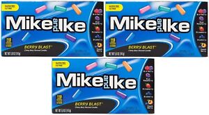 3x Mike & Ike Berry Blast Chewy Berry Flavored Candies 141g American Candy