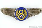 U.S. USA WWII WW12 8TH AIR FORCE WINGS BADGE ORDER PIN Medal TOP ENAMEL RARE