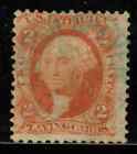 US 1862 Playing Cards Revenue Stamp Scott R12c 2 Cent Washington Orange |