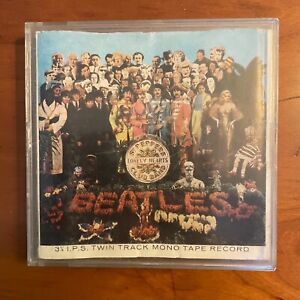 The beatles-sgt.pepper 3 3/4 I.P.S TWIN TRACK MONO TAPE RECORD  reel-to-reel!