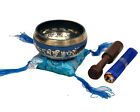Tibetan Singing Bowl Set By - With Traditional Design Tibetan Buddhist Prayer...