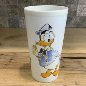 Vintage Walt Disney Donald Duck Glass Beverage Drinking Juice Huey Dewey