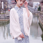 Lady Ethnic Lace Cape Cloak Qipao Coat Top Cardigan Open Front Wrap Coat Soft