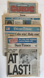 Vintage 1984 Chicago Cubs Newspapers & Special Sections - Lot of 4
