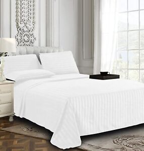 Sheet Set White Stripe 1000 TC 100% Egyptian Cotton Sheets Set Hotel Luxury