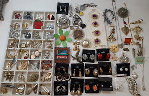 HUGE! 80+ Vintage to Now JUNK DRAWER LOT Estate Jewelry awesome lot not tested