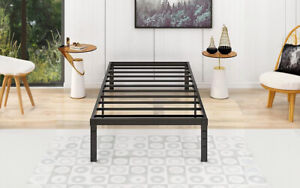 Twin Size Contemporary Bed Frame:Heavy-Duty Metal Platform for Comfortable Sleep