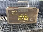 Vintage WW2 British 303 Ball Mk7 Ammo Box Wood Crate