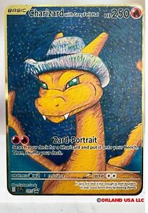 Pokemon Charizard With Grey Felt Hat Van Gogh Gold Card