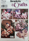 S7012 Sewing Pattern Craft Easter Decor Stuffed Animal Bunnies 9