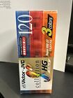 Victor JVC Clear Color Blank vhs T-120min New Sealed 3 Pack