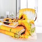 3Pcs Sunflower Beach Towels Set Include Beach Towel Hand Towel and Wash Towel...