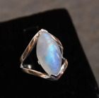 925 Sterling Silver Rainbow Moonstone Handmade Beautiful Ring All Size  R372
