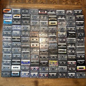 Lot Of 108 Used Blank Cassette Tapes Memorex Maxell TDK Sony Panasonic Scotch