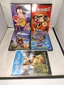 Lot Of 5 Childrens DVD movies Snow White Lilo And Stitch The Incredibles Up