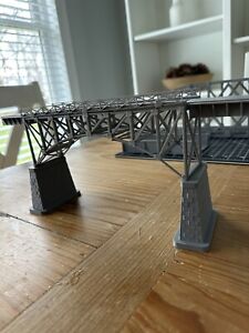 HO Scale Arch Truss Bridge 13 Inches With Support Piers “unassembled Kit”