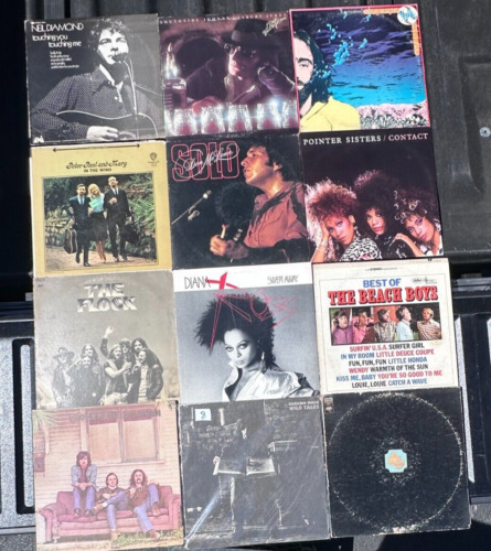 Vintage Vinyl Record LOT Twelve Soft Rock Music Albums