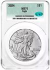 2024 $1 American Silver Eagle CACG MS70 Truly A Go Too Holder.