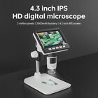 4.3 Inches IPS HD Screen Professional LCD Digital Microscope, 50-1000X Magnifica