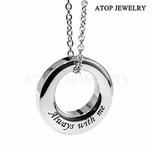 NEW Urn Necklace For Ash Ring Circle of Life Cremation Pendant Memorial Jewelry