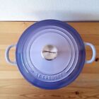 Le Creuset Casted Enamel Pot Cocot Rondo 22 cm Bluebelle Purple Glass unused