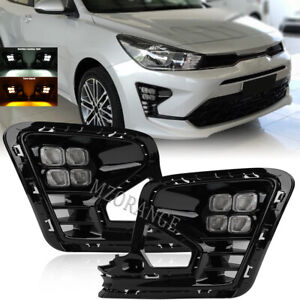 Daytime Running Led Lights Cover for Kia Rio 2022 2023 Pair Set DRL Left+Right (For: 2022 Kia Rio)