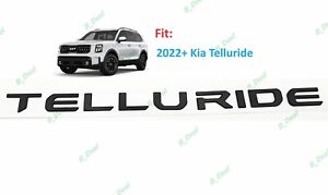 Matte Black Telluride Rear Tailgate Emblem Letter Fit 2022-2024 KIA Telluride (For: 2022 Kia)